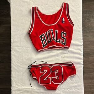 Red Bulls Crop Top and Shorts Set